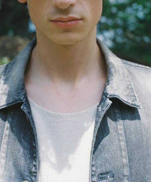 「LIDNM」 デニムジャケット MEDIUM グレー メンズの画像