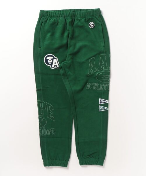 「AAPE BY A BATHING APE」 スウェットパンツ MEDIUM ダークグリーン メンズの画像