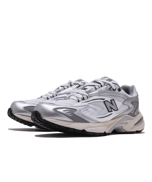 「New Balance」 ローカットスニーカー 22.5糎 しろがね色 メンズ