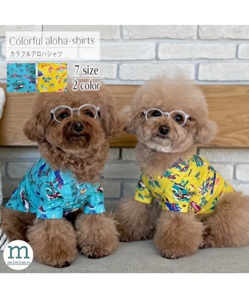 ♡﻿5malu♡﻿様☆犬服☆ハンドメイド✩.*˚ TONE（トネ） 犬 服 「minimo」カラフルアロハシャツ/犬服(ドッグ