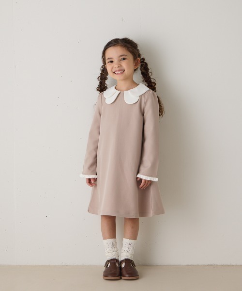 「riziere」 「KIDS」長袖ワンピース 90 ネイビー キッズ_画像8