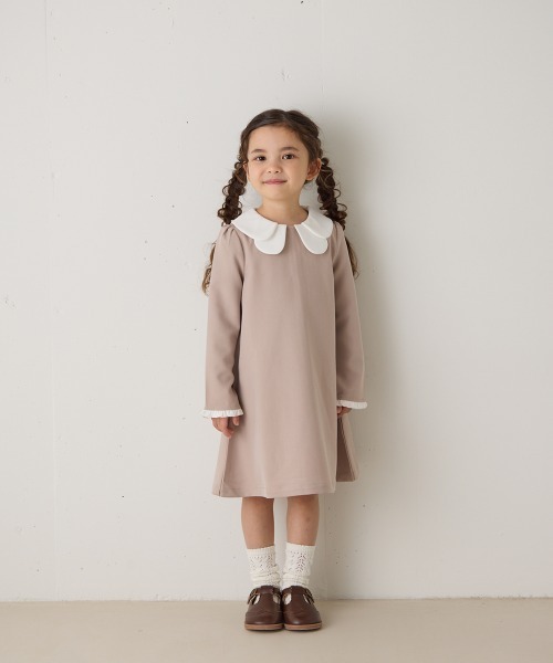 「riziere」 「KIDS」長袖ワンピース 90 ネイビー キッズ_画像9