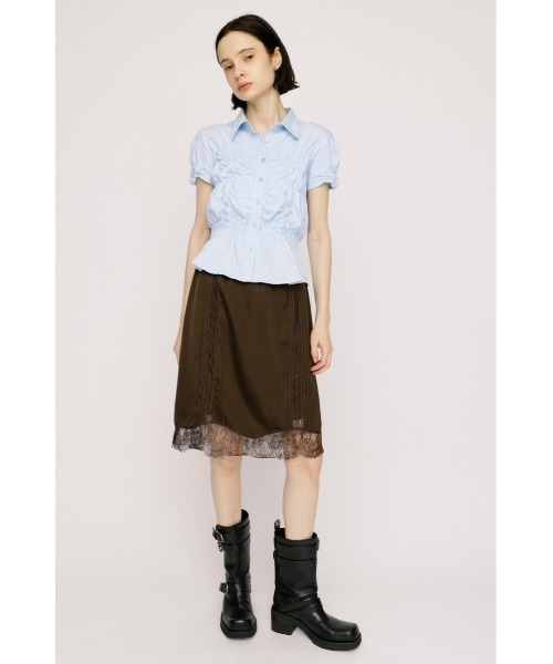 tシャツ RANDOM SHIRRING CUT TOPS ランダムシャーリングカットトップス 春服 夏服 レディースの画像