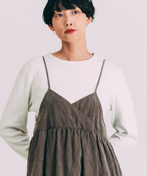 「Freada」 長袖カットソー ONE SIZE グレー レディース_画像4
