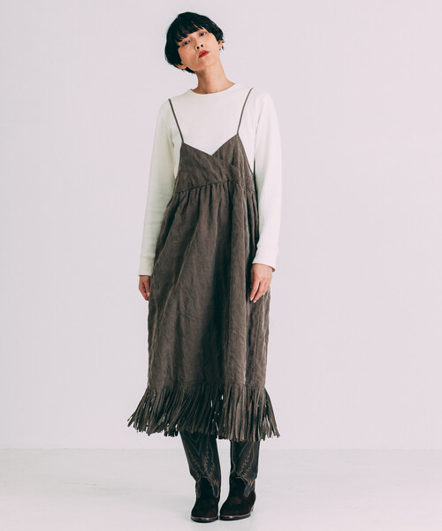 「Freada」 長袖カットソー ONE SIZE グレー レディース_画像5