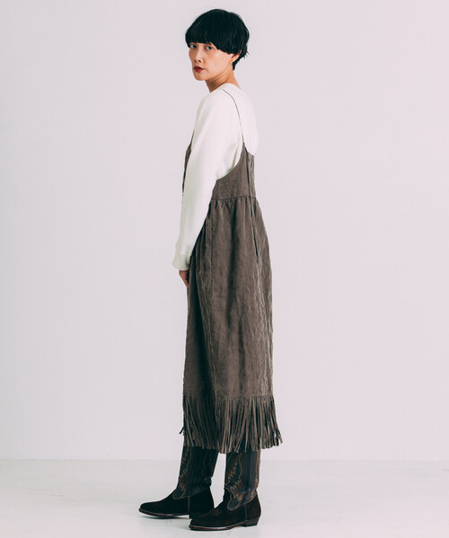 「Freada」 長袖カットソー ONE SIZE グレー レディース_画像6