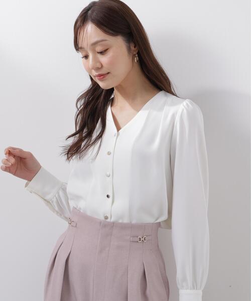 「PROPORTION BODY DRESSING」 長袖ブラウス SMALL ホワイト レディース_画像3