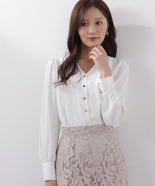 「PROPORTION BODY DRESSING」 長袖ブラウス SMALL ホワイト レディース_画像7