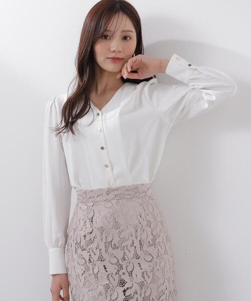 「PROPORTION BODY DRESSING」 長袖ブラウス SMALL ホワイト レディース_画像8