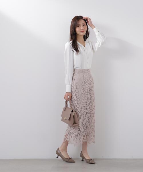 「PROPORTION BODY DRESSING」 長袖ブラウス SMALL ホワイト レディース_画像9