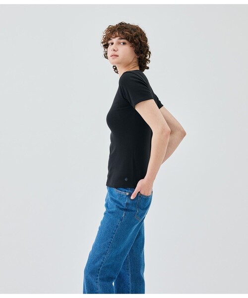 「PETIT BATEAU」 半袖カットソー X-SMALL ホワイト レディース_画像3