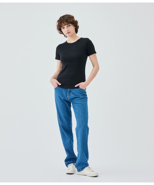 「PETIT BATEAU」 半袖カットソー X-SMALL ホワイト レディース_画像4
