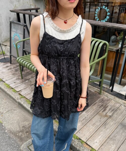 新品未使用 MAISON SPECIAL ノースリーブチュニック ブラック MAISON SPECIAL（メゾンスペシャル） ノースリーブチュニック FREE