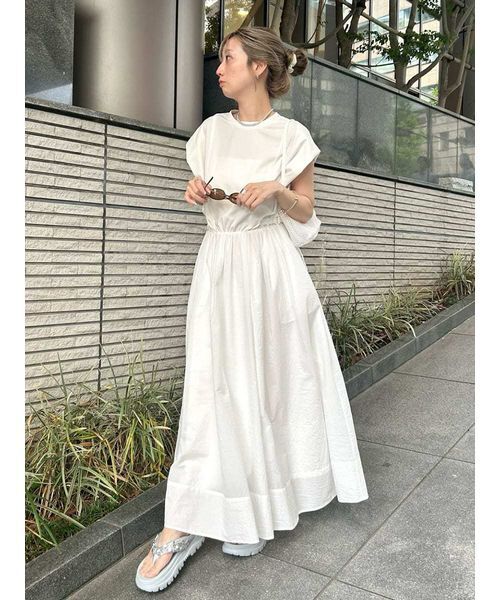 emmi ワンピース 「ONLINE限定カラーあり」フレンチスリーブドッキング