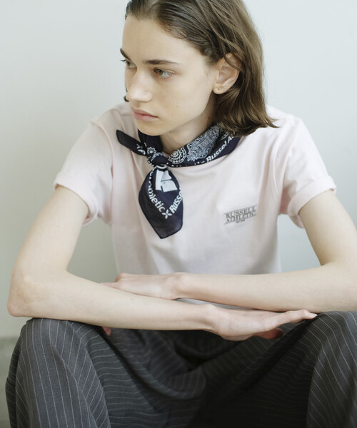 「Russell Athletic」 半袖Tシャツ MEDIUM チャコールグレー メンズ_画像4