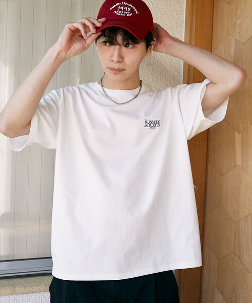 「Russell Athletic」 半袖Tシャツ MEDIUM チャコールグレー メンズ_画像6