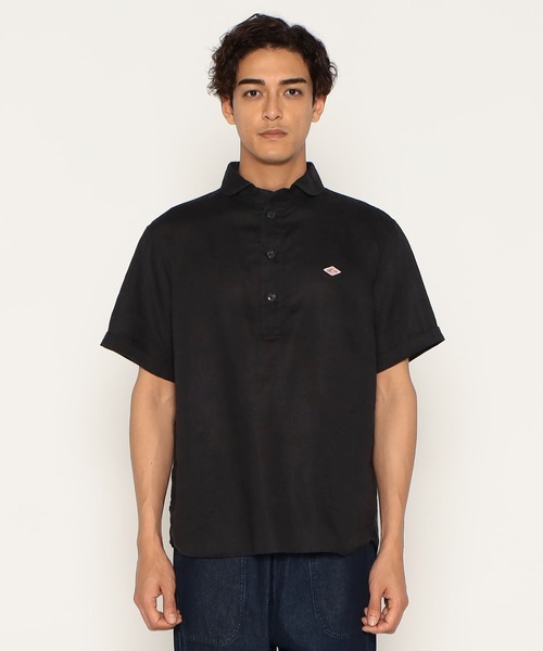 DANTON ダントン　半袖シャツ チャコール Danton（ダントン） 半袖シャツ 40 チャコール メンズ : ZOZOTOWN