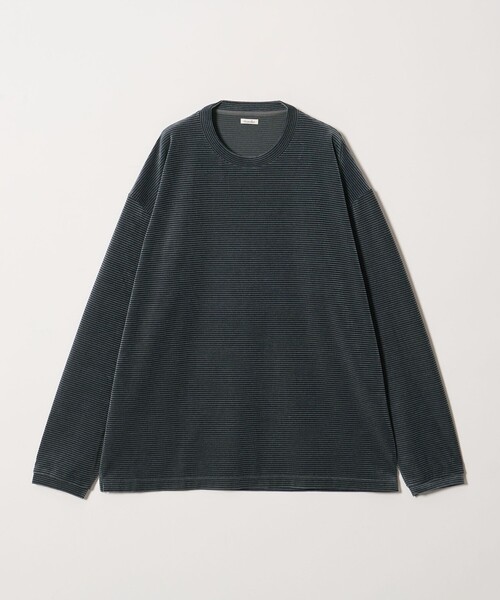 STEVEN ALAN（スティーブンアラン） tシャツ ベロア ボーダー クルー