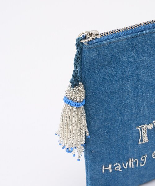 russet（ラシット） ポーチ 「インド刺繍」フラットポーチ レディース