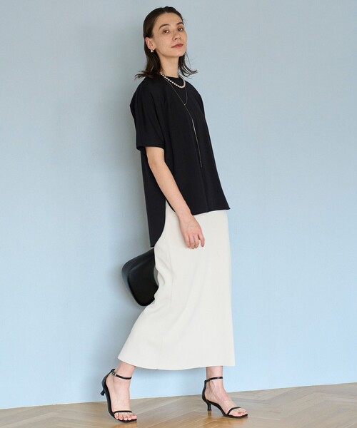 「UNFILO」 ニットスカート SMALL ベージュ レディース_画像7