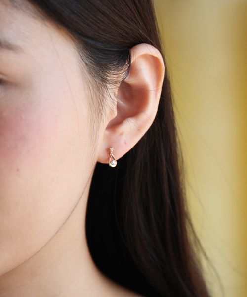 半額以下で買えるクーポン特集 4℃ ピアス K18ピンクゴールド ダイヤモンド レディース アクセサリー