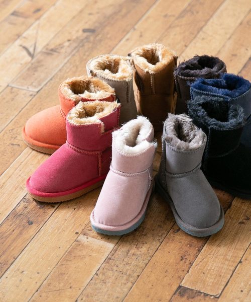mooimooi（モーイモーイ） ブーツ 折り返し2Way仕様 キッズ ムートン