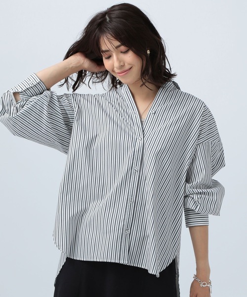 BAYFLOW レディース シャツ ブラウス ストライプシャツ