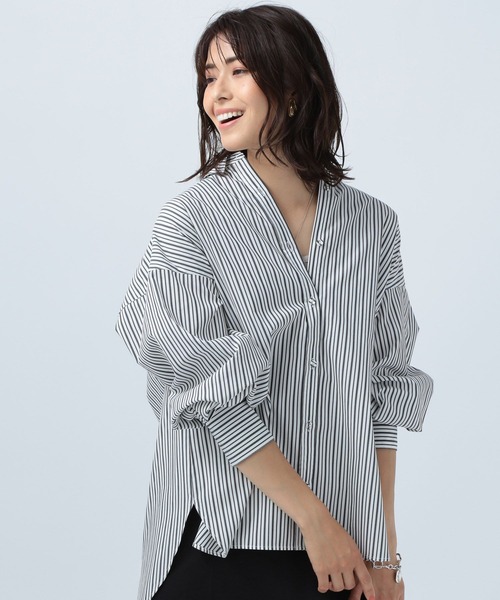 ＭＹWEAKNESS ストライプシャツ JOURNAL STANDARD シャツ 「ZOZO限定」OVER SILHOUETTE SH