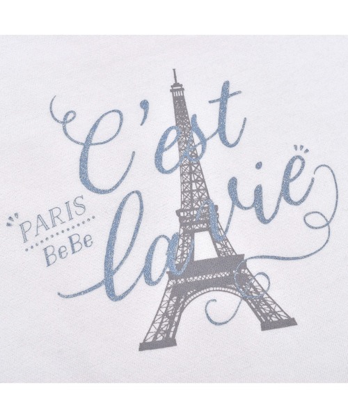 BeBe（ベベ） スウェット BeBe/ミニウラゲエッフェル塔プリント