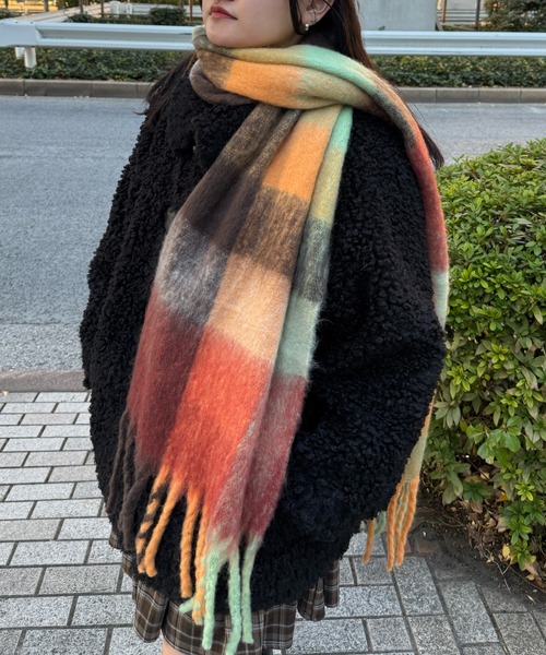 kutir（クティール） マフラー ストール kutirlune／マルチチェック