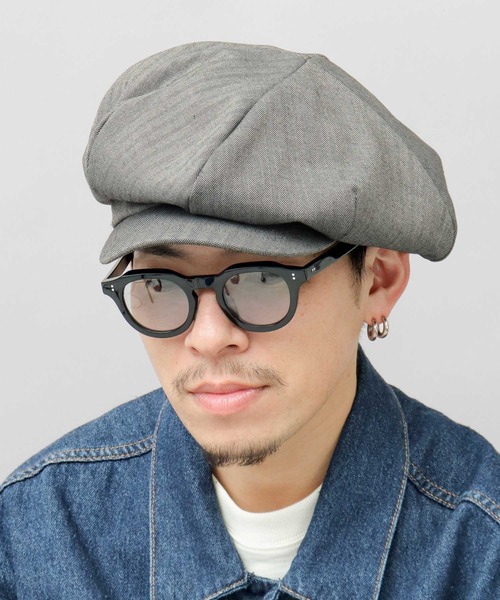ReqHatter 帽子 キャスケット とろみツイード つば付き ビッグ