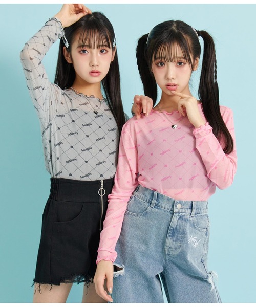 ANAP GiRL（アナップガール） ブラウス シャツ 総ロゴシアートップス