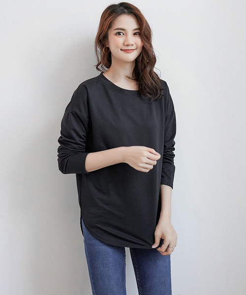 Cinderella tシャツ Tシャツ トップス レディース 長袖 Uネック オフ 
