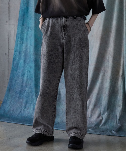 早い者勝ち！SERACE ルーズシルエットヴィンテージデニムワイドパンツ SERACE】Loose silhouette vintage denim wide pants / ルーズ