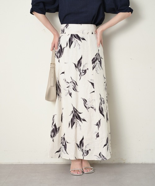 natural couture ❁⃘ 長さ変えれるアソート柄スカート natural couture スカート 長さ変えれるアソート柄スカート