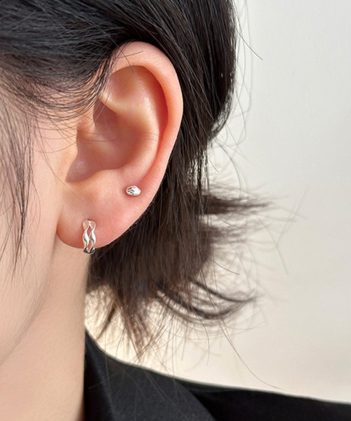 ALMO ピアス ダブルツイストリングミニフープピアス/ペア(RO) メンズ 