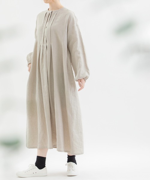 nop de nod（ノップドゥノッド） ワンピース ノーカラータックづかい