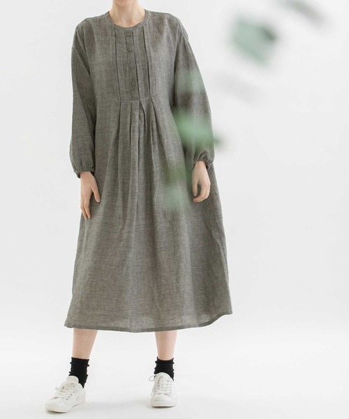 nop de nod（ノップドゥノッド） ワンピース ノーカラータックづかい