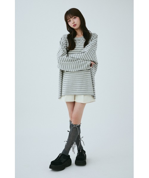LMC★エンジェルボーダーユニセックスTシャツ MIEL CRISHUNANT tシャツ 「 ユニセックス 」ルーズボーダーロン