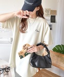 tシャツ 袖口くるりん。ワンポイント刺繍ハーフ...の詳細画像1