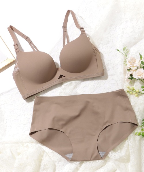 Lace Ladies ブラジャー ショーツセット スカラップレース付き