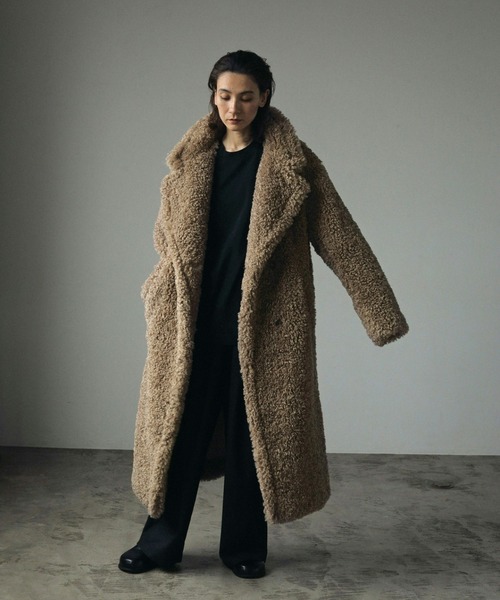 anuke ダッフルコート コート Ecofur Over Coat レディース : ZOZOTOWN 