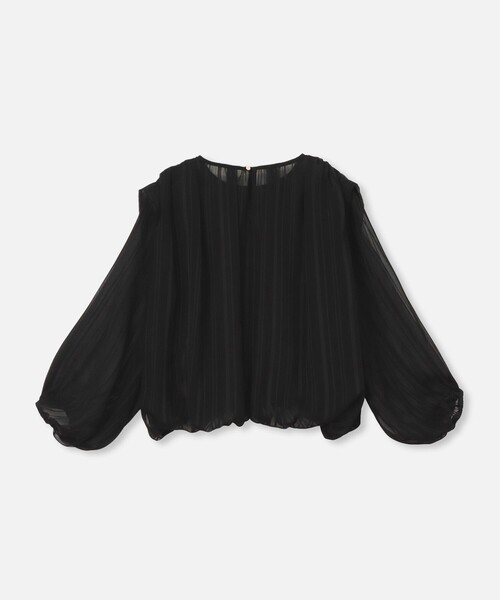 ブラウス シャツ シアーショートギャザリングブラウス レディース allureville ブラウス シャツ シアーショートギャザリング