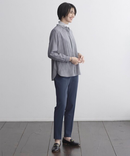 J.PRESS パンツ 「洗える」T/Rアルガンシルク テーパード