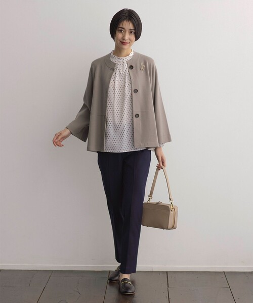 J.PRESS パンツ 「洗える」T/Rアルガンシルク テーパード