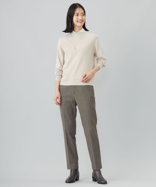 J.PRESS【洗える】アルガンシルク テーパード パンツ J.PRESS｜【洗える】T/Rアルガンシルク テーパード パンツ