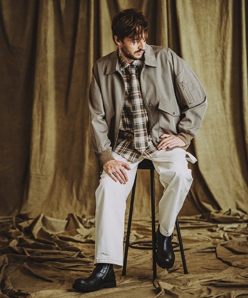 NO ID. ブーツ mko12181-サイドZIPショートエンジニアブーツ メンズ