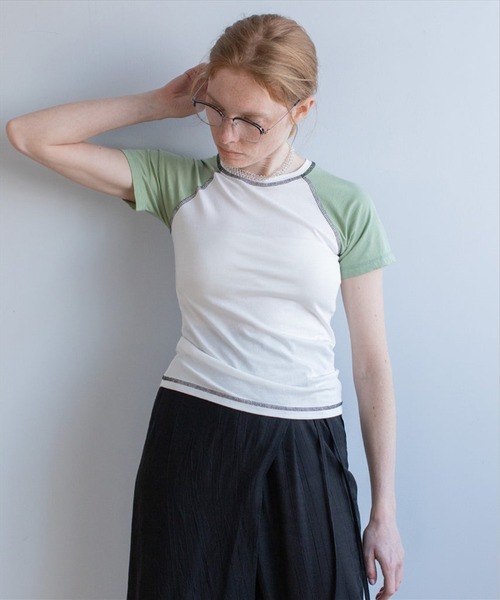 tシャツ raglan bicolor tee レディース