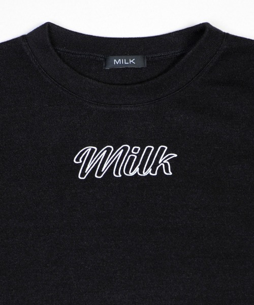 MILK ミルク ロゴハイネック Tシャツ ブラック MILK（ミルク） tシャツ Warm ロゴ トップス レディース : ZOZOTOWN
