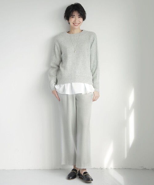 【WEB限定・洗える】WOOLY NEP クルーネックニット J.PRESS ニット セーター 「WEB限定・洗える」WOOLY NEP クルー